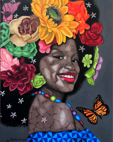 Peinture intitulée "Season of Joy" par Feranmi Oyeleye, Œuvre d'art originale, Acrylique