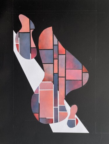 Collages titled "collage 61" by Charles Dusaussoy, Original Artwork, Collages Mounted on Plexiglass