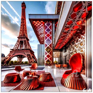 Skyline Fusion Series Paris Architectural Digital Art