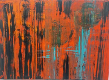 Wir waten durch ein Meer von Blut, gib uns dafür Kraft und M Peinture intitulée "Wir waten durch ein…" par Arne Garling, Œuvre d'art originale, Acrylique Monté sur Châssis en bois