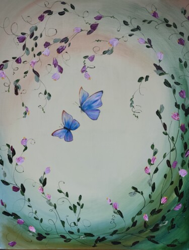 绘画 标题为“Spring coming” 由Tatiana Paquot, 原创艺术品, 丙烯 安装在木质担架架上
