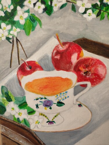 绘画 标题为“A cup of tea” 由Maguy Dominique, 原创艺术品, 丙烯