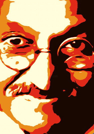 "Gandhi Poppizzato (…" başlıklı Dijital Sanat Luca Federici tarafından, Orijinal sanat, 2D Dijital Çalışma