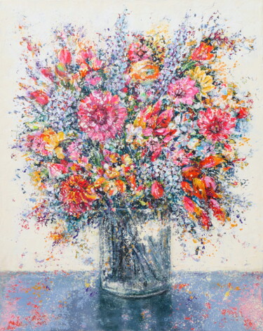 Peinture intitulée "Eclatant" par Helene Fuhs, Œuvre d'art originale, Acrylique Monté sur Châssis en bois