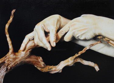 「Hold On #4」というタイトルの絵画 Flávia Leitãoによって, オリジナルのアートワーク, オイル