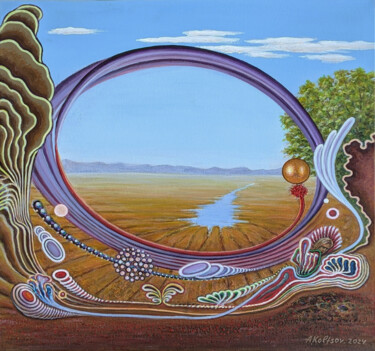 Pittura intitolato "A trap for fortune." da Oleksandr Koltsov, Opera d'arte originale, Acrilico Montato su Telaio per barell…