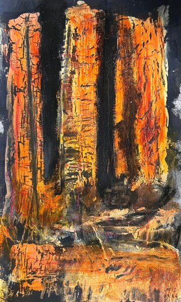 Peinture intitulée "Sans titre 97" par Michel Teulé, Œuvre d'art originale, Acrylique