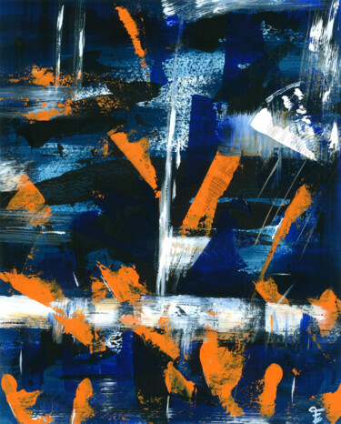 Voguer vers le large 绘画 标题为“Voguer vers le large” 由Faustine Crambes, 原创艺术品, 丙烯