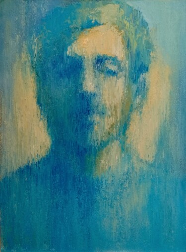 Schilderij getiteld "Not sleeping" door Natalia Erkovich, Origineel Kunstwerk, Olie Gemonteerd op Andere stijve panelen