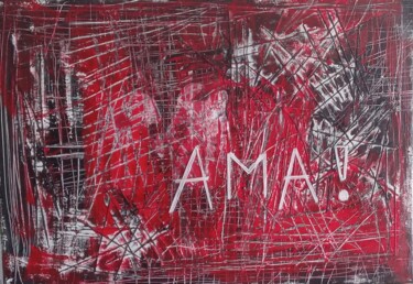 绘画 标题为“Ama!” 由Yoiioy, 原创艺术品, 丙烯 安装在木质担架架上