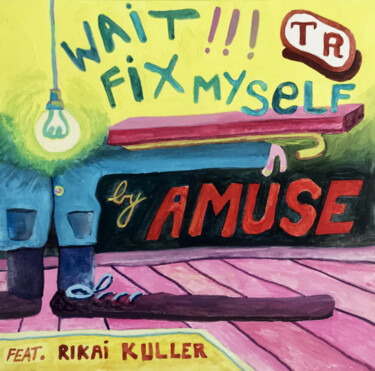 Malarstwo zatytułowany „AMUSE / Wait, fix m…” autorstwa Julien Fargetton, Oryginalna praca, Gwasz