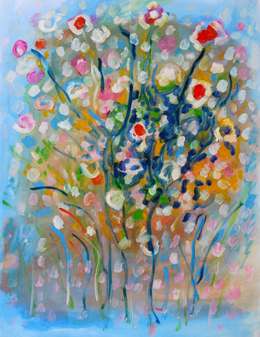 Peinture intitulée "Explosion printaniè…" par Jean Mirre, Œuvre d'art originale, Huile