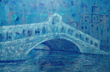 Rialto Bridge in Venice Schilderij getiteld "Rialto Bridge in Ve…" door Denis Kuvayev, Origineel Kunstwerk, Acryl