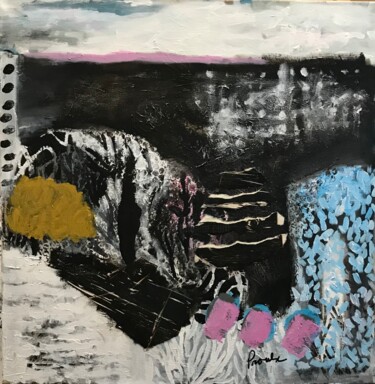 Painting titled ""Sous le pont"!" by Johanne Proulx, Original Artwork, Acrylic