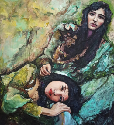 Malarstwo zatytułowany „Siostry” autorstwa Ewa Kędziorek (Marias), Oryginalna praca, Akryl