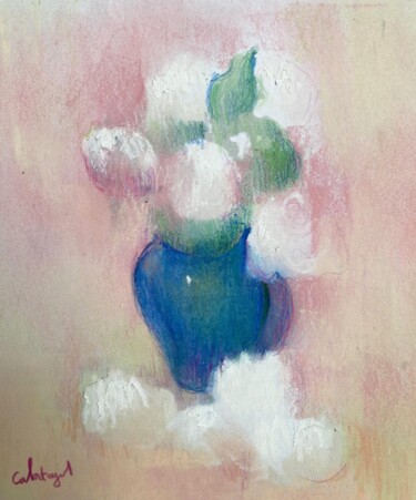 Disegno intitolato "Bouquet 16" da Ivan Calatayud, Opera d'arte originale, Matite colorate