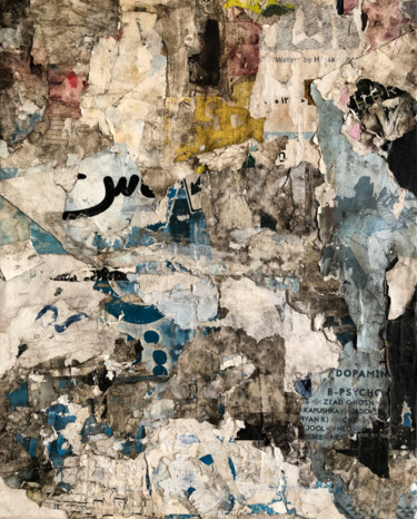 Collages titled "Beirut 02" by Christian Gastaldi, Original Artwork, Collages Mounted on Wood Stretcher frame