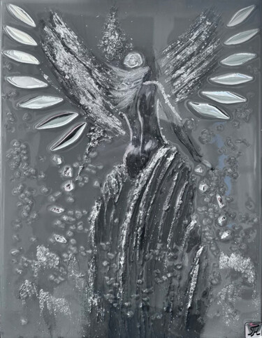 Painting titled "Angel of Light" by Tatyana Nikonchuk, Original Artwork, Resin