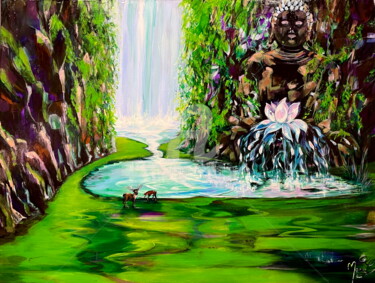 ENVIE D ETRE LA Painting titled "ENVIE D ETRE LA" by Marie Laplace, Original Artwork, Acrylic Mounted on Wood Stretcher frame