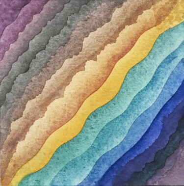 绘画 标题为“My Mars. Tsunami be…” 由Olga Boltenkova, 原创艺术品, 水彩
