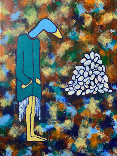 Painting titled "Reflections on Heri…" by Greta Makarevich, Original Artwork, Acrylic