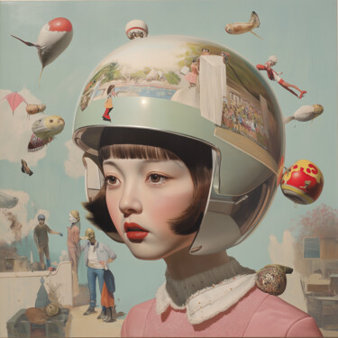 Digital Arts titled "Pilot Of Dreams" by Nikaleona, Original Artwork, AI generated image