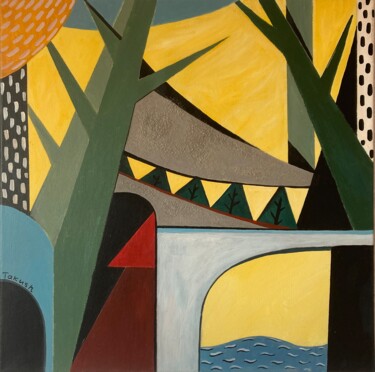 Peinture intitulée "Little Red Riding H…" par Takush, Œuvre d'art originale, Acrylique Monté sur Châssis en bois