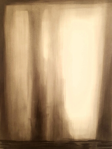 Peinture intitulée "L'eau qui dort" par Olivier Roy, Œuvre d'art originale, Encre Monté sur Châssis en bois