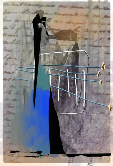 Arts numériques intitulée "La feuille..." par Jacky Patin, Œuvre d'art originale, Peinture numérique