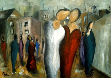 Peinture intitulée "Promenade - Op.2" par Michele Giuliani, Œuvre d'art originale, Acrylique