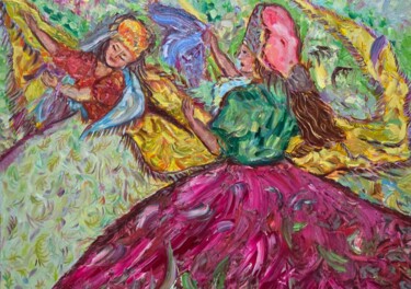 Картина под названием "A dance of life" - Yuliya Gündoğan (ostbiju_art), Подлинное произведение искусства, Масло Установлен…