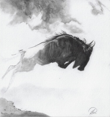 图画 标题为“Flight of the Wilde…” 由Michael K Davis, 原创艺术品, 木炭
