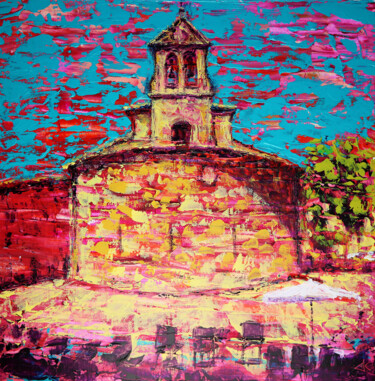 Iglesia de San Marcos in Salamanca Spain Painting titled "Iglesia de San Marc…" by Denis Kuvayev, Original Artwork, Acrylic Mounted on Cardboard