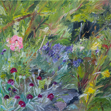 「Stockrose」というタイトルの絵画 Ute Meyerによって, オリジナルのアートワーク, オイル