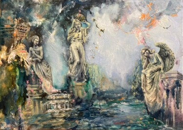 Peinture intitulée "Три Грации" par Kseniia Keith, Œuvre d'art originale, Huile Monté sur Châssis en bois
