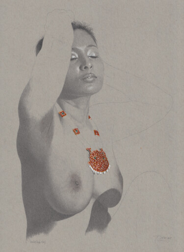 "Kette 1502 (22:32)" Tekening getiteld ""Kette 1502 (22:32)"" door Walter Roos, Origineel Kunstwerk, Potlood
