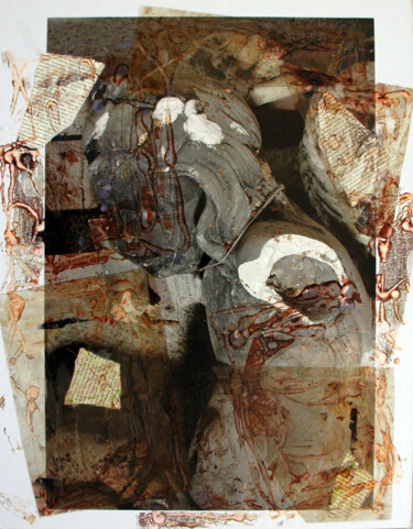 Painting titled "Le paradis 20" by Catherine Hélie, Original Artwork, Digital Photography Mounted on artwork_cat.
