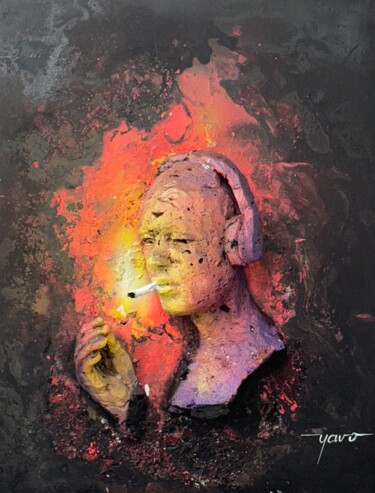 Pintura intitulada "Premier geste" por Yavo, Obras de arte originais, Acrílico Montado em Armação em madeira