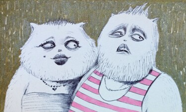 "Catsegory Vol.I - 2…" başlıklı Resim Milto Sideris tarafından, Orijinal sanat, Tükenmez kalem