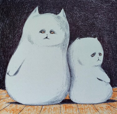 图画 标题为“Catsegory Vol.I - 2…” 由Milto Sideris, 原创艺术品, 圆珠笔