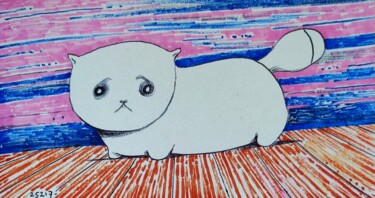 Disegno intitolato "Catsegory Vol.I - 3…" da Milto Sideris, Opera d'arte originale, Biro