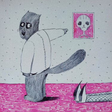 "Catsegory Vol.I - 3…" başlıklı Resim Milto Sideris tarafından, Orijinal sanat, Tükenmez kalem