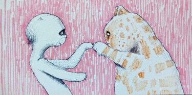 Desenho intitulada "Catsegory Vol.I - 4…" por Milto Sideris, Obras de arte originais, Canetac de aerossol