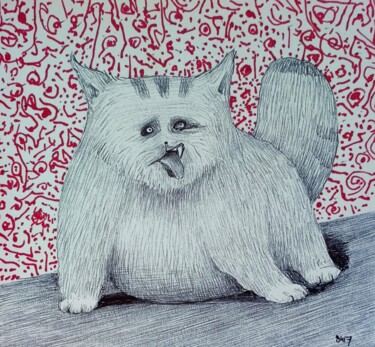 Disegno intitolato "Catsegory Vol.I - 5…" da Milto Sideris, Opera d'arte originale, Biro