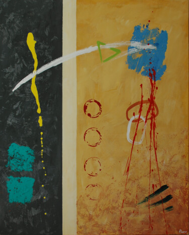 绘画 标题为“"A New Resolution"” 由Rumen Spasov, 原创艺术品, 丙烯 安装在木质担架架上