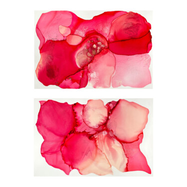 Pittura intitolato "Blossom of the dese…" da Zelotaya, Opera d'arte originale, Inchiostro