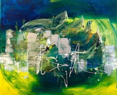 绘画 标题为“AU PIC DE L'ACIER” 由Marie Hélène Vaucher, 原创艺术品, 丙烯