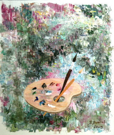 绘画 标题为“Artist's Palette” 由Vladimir Volosov, 原创艺术品, 油 安装在木质担架架上