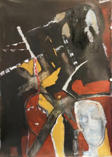 Pensons à l'enfance dans ce monde violent et crétin. 绘画 标题为“Pensons à l'enfance…” 由Monique Morellec, 原创艺术品, 丙烯