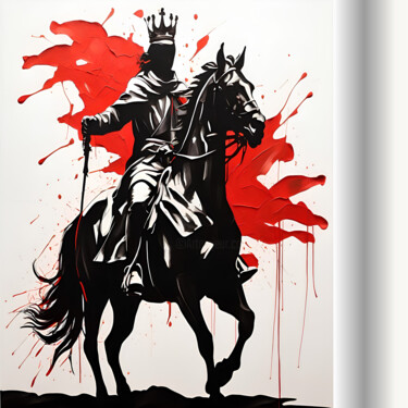 Digital Arts titled "Majestic King on Ho…" by Cold Wild, Original Artwork, AI generated image